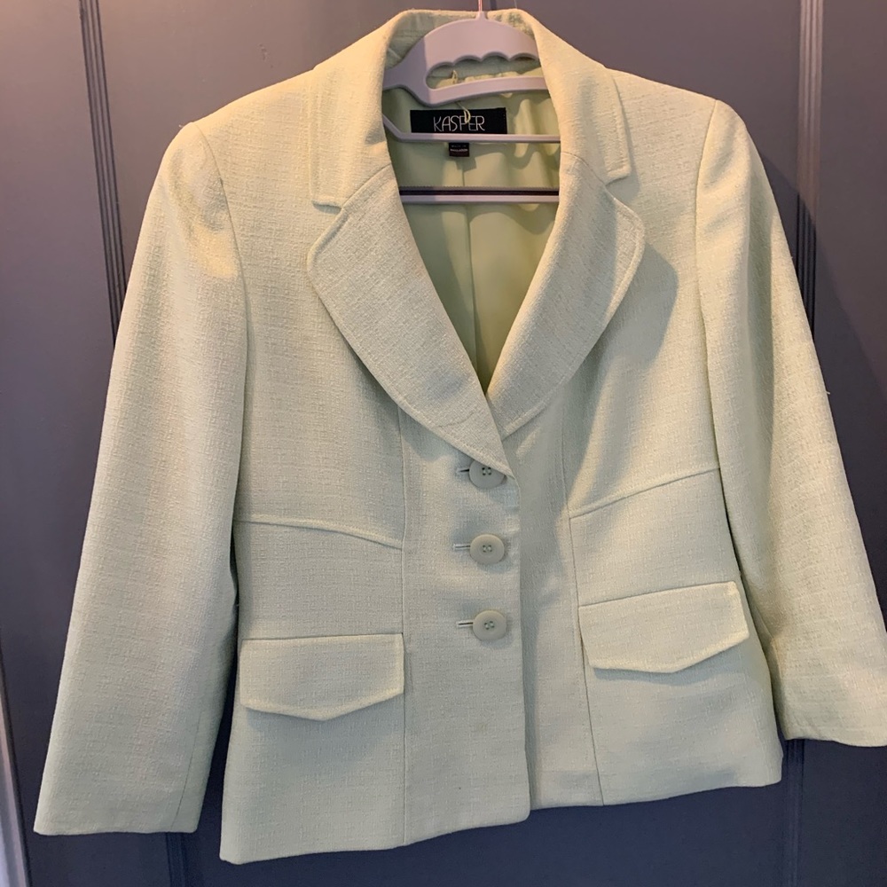 Women’s Kasper Light Pale Green Suit Jacket Blazer